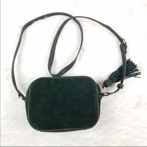 New Green Suede Crossbody Purse